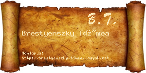 Brestyenszky Tímea névjegykártya